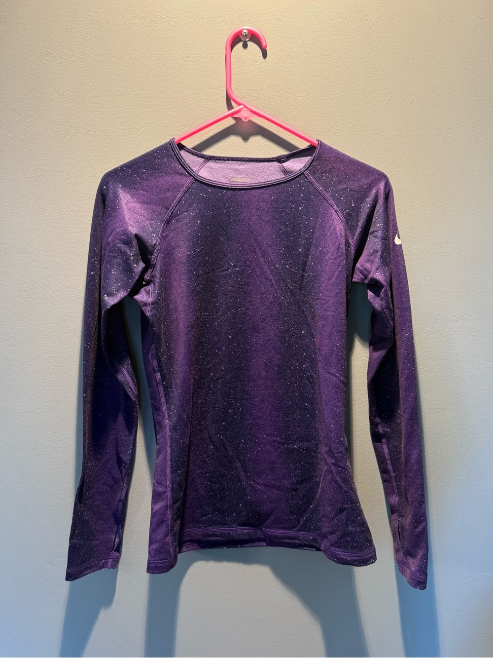 Nike Purple Galaxy Long-Sleeve Athletic Top - Thermal